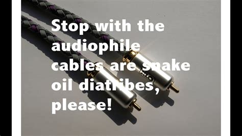 audio cable snake oil
