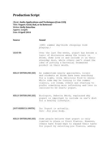 audio description script example