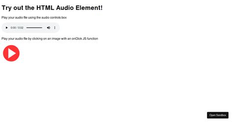 Audio Example In Html