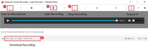 Audio Recorder Extension Firefox