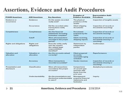 audit assertions and procedures