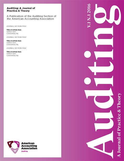 Auditing Journal Of Practice And Theory