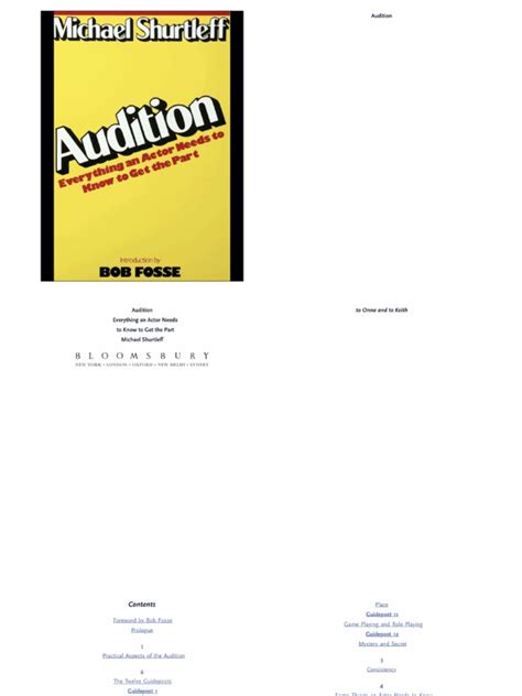 Reviews Audition By Michael Shurtleff Pdf Ideas