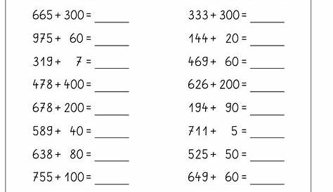 Schnipsel: Addition bis 1000 (Klasse 3) - mathiki.de | Lernen tipps