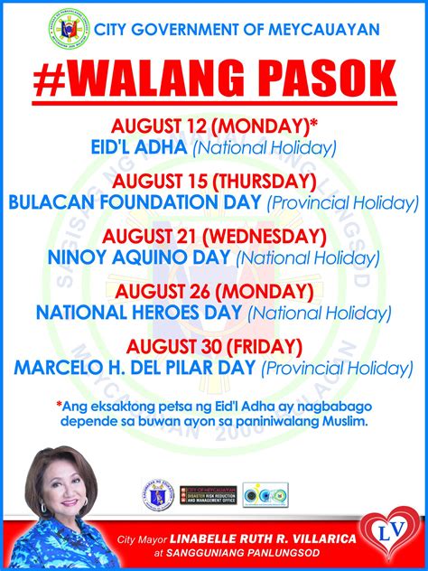 aug 30 holiday in bulacan