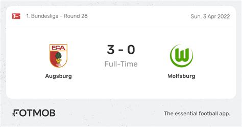 augsburg vs wolfsburg h2h