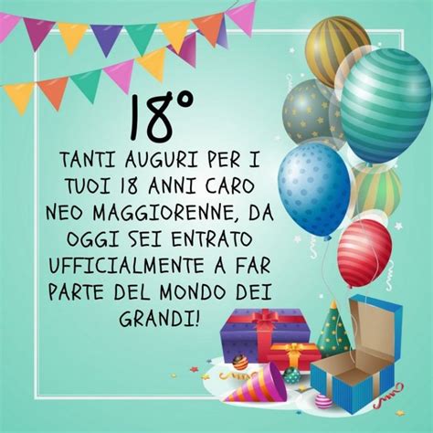 auguri di buon 18 compleanno speciali