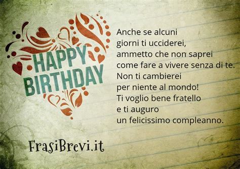 auguri di buon compleanno per un fratello