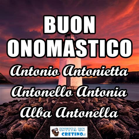 auguri di buon onomastico antonio e antonietta