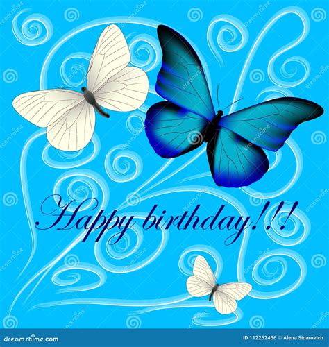 auguri di buon compleanno con farfalle
