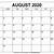 august 2020 calendar printable