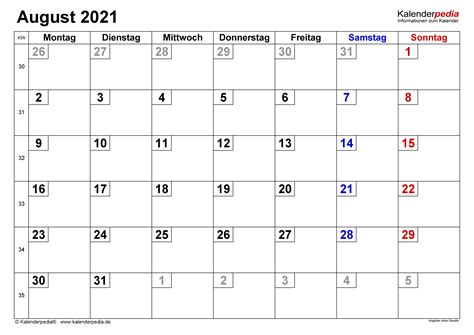 august 23 kalender 2021