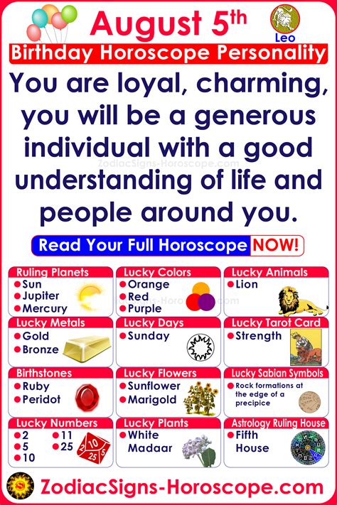 August 5 Horoscope