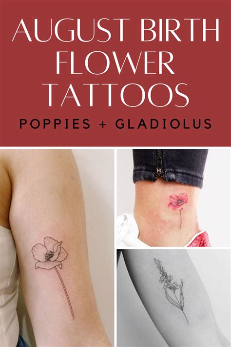 Cool August Birth Flower Tattoo Designs 2023