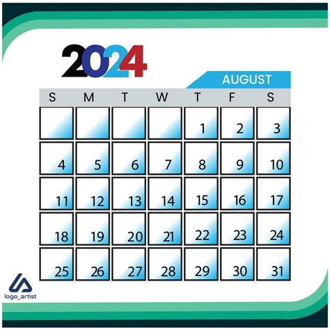 August Calender 2024