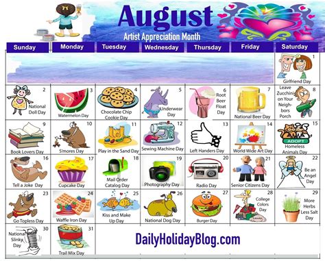 august theme days