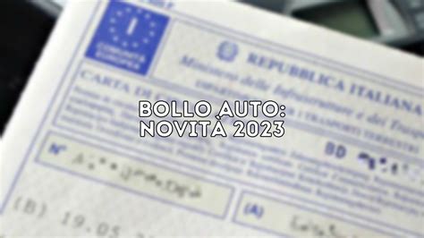 aumento bollo auto 2023