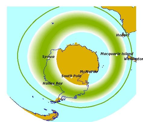 aurora australis map