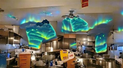 aurora borealis localized in your kitchen