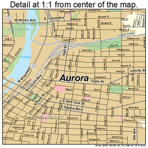 aurora illinois map