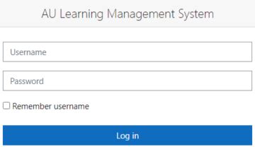 aurora moodle log in