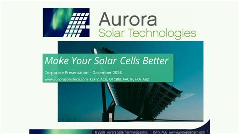 aurora solar technologies stock discussion