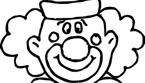 nice Flower Clown Face Coloring Page | Clown crafts, Clown faces