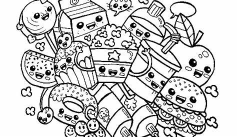 Kawaii Coloring Pages Free Fresh Food Healthy In | Doodle coloring