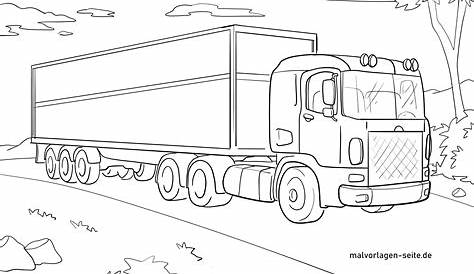 Malvorlage Autotransporter - LKW | Malvorlagen für Kinder