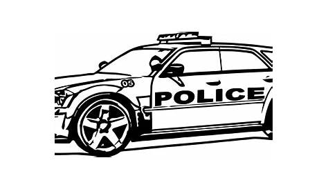 Ausmalbilder Polizeiauto - Malvorlagen Kostenlos zum Ausdrucken
