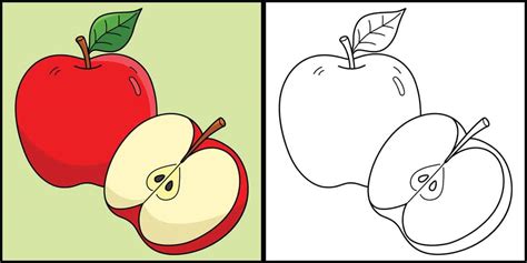 Ausmalbilder Apfel Malvorlagen kostenlos zum ausdrucken