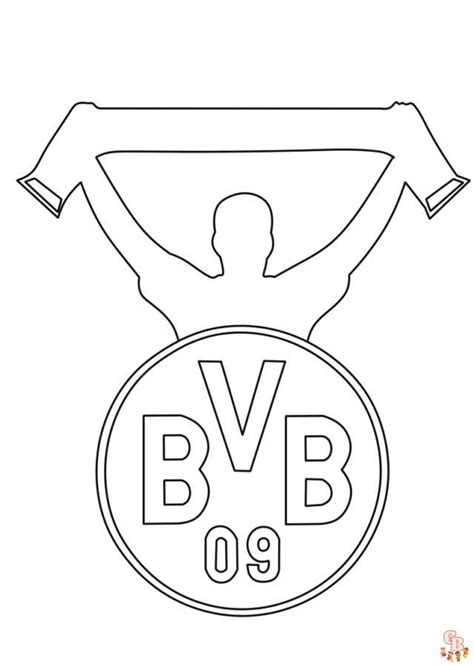 Cool Coloring Pages Borussia Dortmund logo coloring page Cool Coloring Pages Free