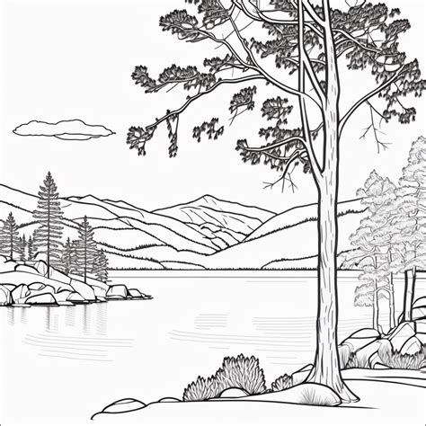 Lake Coloring Pages For Kids Coloring pages, fargelegge tegninger, kids, lake, swan previous