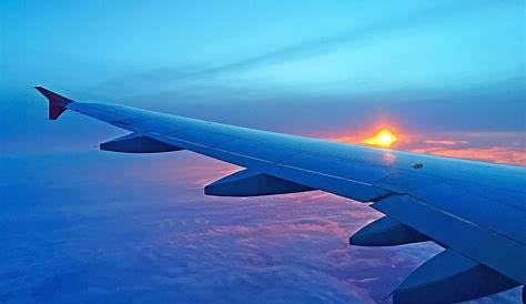 88 Flugzeug Aussicht Sonnenuntergang | Lebenretten
