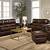 austin 4-piece top grain leather living room set