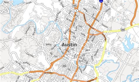 Austin Texas Tourist Map Austin Texas • Mappery Maps Tourist