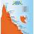 australia map with great barrier reef