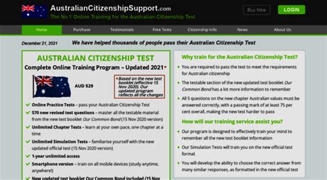 australian citizenship test support login