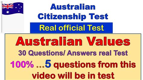 australian citizenship test value questions