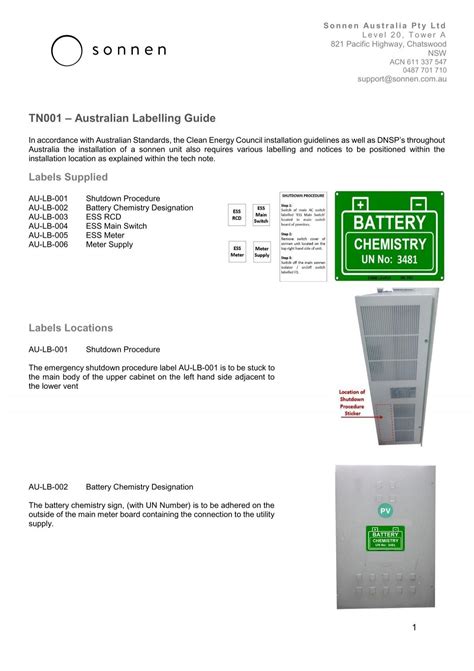 Australian Labelling Regulations