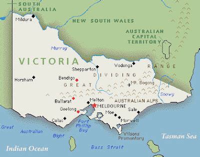 Victoria Rot Auf Karte Von Australien Stock Abbildung