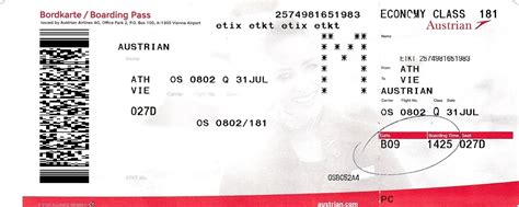 austria flight code