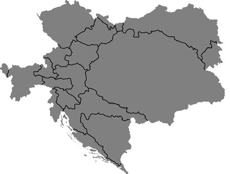 austria hungary map outline