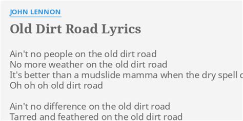 auteur old dirt road lyrics