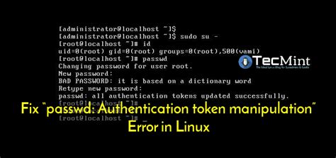 authentication token manipulation error oracle linux