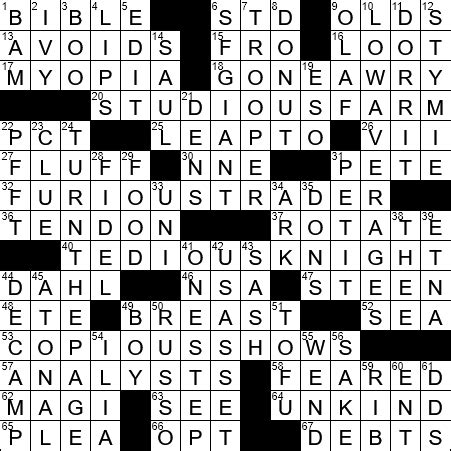 author roald crossword clue