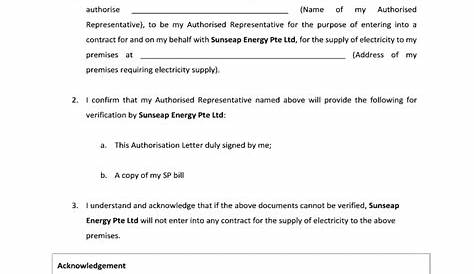 Permission Letter For Utility Bill Template : Letter Of Authorization