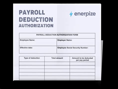 Authorization For Payroll Deduction Template