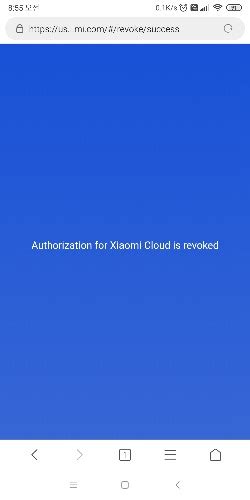 authorization for xiaomi cloud is revoked