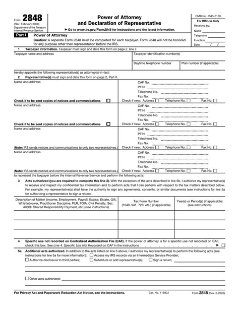 authorized representative irs form